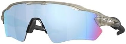 Oakley OO9208 Radar Ev Path Sunglasses, Matte Grey Ink/Prizm Deep Water Polarized, 38 mm