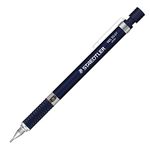 STAEDTLER Mechanical pencil 925 35 for writing, drawing & drafting with blue metal barrel in 0.7 mm with 1 pack of leads