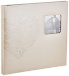 Pioneer Photo Albums Photo Albums MB-10EW Postbound Embossed Leatherette Frame Cover Wedding Memory Book, x 12 inches, Heart