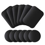 MENNYO Metal Plate 12 Pack for Magnetic Phone Car Holder Mount Cradle Stand, Universal Replacement Thin Metal Plate with Adhesive for Phone Magnet - 6 Round and 6 Rectangle