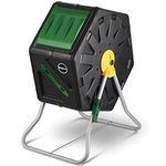 Miracle-Gro Small Composter - Compact Single Chamber Outdoor Garden Compost Bin - Heavy Duty 18.5gal (70L) Capacity - Easy to Assemble Compost Tumbler + Free Scotts Gardening Gloves