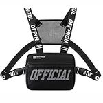 Ousawig Chest Rig Bag Adjustable Shoulder Pack Walkie Talkie Harness Radio Holster Holder For Men Women (black)