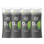 Dove Men+Care Deodorant Stick for 72h odour protection Lime + Sage with 0% Aluminium, 74g x 4 pack