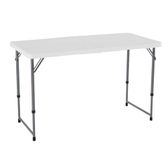 LIFETIME Height Adjustable Craft Camping and Utility Folding Table