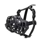 Silicone Rubber Basket Muzzle for Dogs, Anti-Chew Biting Barking, Soft, Adjustable, Breathable, Safety Mask for Small, Medium, Large Dogs, Mouth Cover