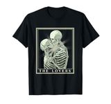 Tarot Card Shirt The Lovers Skeleton Goth Halloween Witch T-Shirt