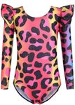 Arshiner Gymnastics Leotards for Girls One-Piece Long Sleeve Dancewear Outfits Sparkly Kids Biketards