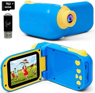 YTETCN Kids Camcorder - Kids Video Camera with 32 GB SD Card, 1080P HD Camera Digital Camcorder Toys for Kids Age 3-8, Birthday for 3 4 5 6 7 8 Years Old (Navy Blue)