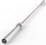 HANDBODE Olympic Barbell Bar 6.5 ft Weightlifting Bar for Powerlifting, Bench Press, Deadlift, Squat - 1000 lb Capacity, Home & Gym Strength Training, Silver & Pink