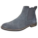 Bruno Marc Men's Suede Leather Chelsea Boots Casual Slip-On Dress Ankle Boots,URBAN-06,Grey,Size 10 M US