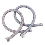 ALEASHA 20'' Length Faucet Supply Line, Stainless Steel Braided cUPC Sink Hose with G1/2" FIP x 3/8" Compression Supply Hose for Sink Faucet Bathroom Kitchen Faucet Connector Water Supply Line 2 PCS