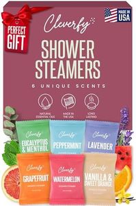 Cleverfy Shower Steamers Aromatherapy - Compact Box of 6 Premium Shower Bombs with Essential Oils. Self Care Stocking Stuffers for Women and Men - Adults and Teens. Purple Set