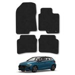 Hyundai i20 (2020+) Car Mats Accessories Tailored Fit Carpet Floor Mats Non Slip Black Trim Full Coverage Compatible Accessory Front Rear Set Anti Slip Granulated Backing Hand-Finished Clips