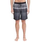 Kirkland Signature Men's Elastic Waistband Mesh Lined Swim Short Trunk - Black - Large