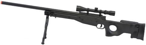 BBTac Airsoft Sniper Rifle BT-L96 Bolt Action Spring with Bipod & Scope Package