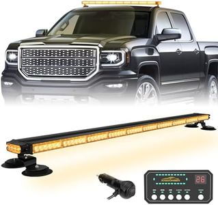 XRIDONSEN 45.5" 128 LED Roof Strobe Lights Top Magnetic Amber Light Bar