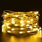 Etopgo Fairy Lights 5M /16ft 50 LEDs Battery Operated Copper Wire String Lights for Indoor Outdoor Lighting, Bedroom, Gift, Wedding,Christmas Decoration(Warm White)