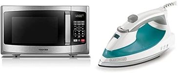 TOSHIBA Microwave Oven and Black+Decker Steam Iron Bundle