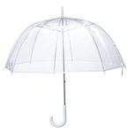 32 Inch Bubble Clear Umbrella for Weddings, Clear Windproof Dome Rain Umbrella