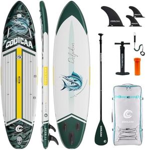COOLCAA Dolphin Lite 11'8" Inflatable Stand-Up Paddle Board, 490Lbs Capacity SUP Board with 34'' Extra Wide, Fishing Paddleboard with Accessories & Bag for Adults Youth (Sailfish Blade)
