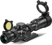 EZshoot 1-6X24 LPVO Rifle Scope with 5 Levels Red & Green Illuminated BDC Reticle, 30mm (Black)