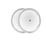 Vinod Stainless Steel Kanchan Bogi Plate, Lunch & Dinner Plate (Pack of 2, Dia 32 cm)