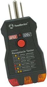 Southwire 40022S Receptacle Tester; Black