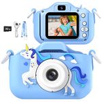 AONISE Kids Camera, Kids Selfie Camera Toys for Boys and Girls, Gifts for Kids Age 3-12, 32GB SD Card, 1080P HD Video Recorder, Shockproof Dual lens Kids Cameras