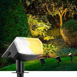 Lot de 4 Spot Solaire Exterieur,Lampe Solaire Exterieur Puissante,63 LED Spot Solaire Exterieur avec 5 Modes Eclairage, Étanche IP65 Lumiere Solaire Exterieur Pour Décoration Jardin Chemin Allée