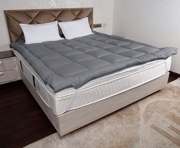 AVI Soft 5D Spiral 2500 GSM Microfiber Mattress Topper Twin Bed, Extra Thick Cooling Mattress Padding for Back Pain, Cotton Top & Bottom with Elastic Bands, Grey, 48x78 Inches