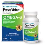 PreserVision Omega-3 Eye Vitamin & Mineral Supplement, Contains Omega-3, Lutein, Vitamin C, Zeaxanthin, Zinc & Vitamin E, 120 Softgels