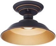 Westinghouse Lighting 63701 Iron Hill 22 cm, One-Light Indoor Semi-Flush Mount Ceiling Fixture, Oil Rubbed Bronze Finish with Highlights