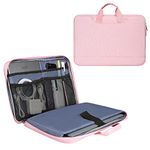 13.5 15 Inch Laptop Case for Women Liadies Bag Briefcase with Electronics Organizer for Dell XPS 15 7590 9575, HP Pavilion x360/Chromebook 14, Acer Chromebook 14, Lenovo Yoga C930 13.9 Sleeve, Pink