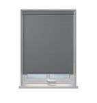 Home In Style 4U Roller Blinds Thermal Blackout Fabric Roller Blind Grey 120cm wide x 210cm drop - Trimmable UV Protection Child Safe Home Office Window Blinds Easy Fits