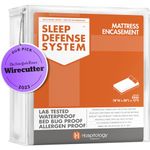 The Sleep Defense System - Waterproof/Bed Bug/Dust Mite Proof Zippered Mattress Encasement & Hypoallergenic Protector - 78-Inch by 80-Inch, King - Standard 12"