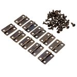 dophee 10Pcs Mini Box Hinges 16x13mm, Small Jewelry Box Hinges Retro Folding Butt Hinges Connectors with 40Pcs Nails for Crafts Wooden Box Dollhouse Door Cabinet Vintage Gift Box(Antique Bronze)