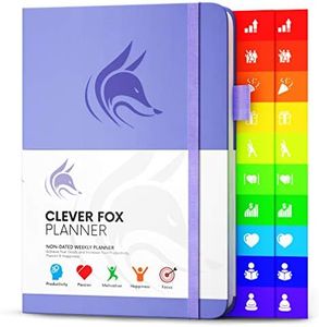 Clever Fox Planner – Undated Weekly & Monthly Planner to Increase Productivity, Time Management and Hit Your Goals – Organizer, Gratitude Journal – Start Anytime, A5, Lasts 1 Year, Lavender (Weekly)