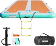AWSUM Inflatable Floating Dock, 8ft/10ft Non-Slip EVA Surface Inflatable Dock Swim Platform for Lake, Inflatable Water Mat Floating Island Raft for Pool Beach Ocean