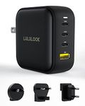 LULULOOK 100W USB C Charger,USB-C Power Adapter GaN Type C Charger Multiport Charger Compatible with MacBook Pro/Air, Galaxy S22/S21,Dell XPS, iPad Mini/Pro,iPhone 16/15/13/13 Pro Max/iPhone 12,Pixel