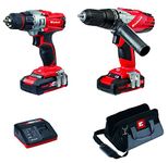 Einhell 4257200 Power X-Change Cordless Combi and Drill Driver Kit - Twin Pack , Red