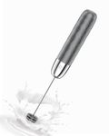 Maestri House Rechargeable Milk Frother, Handheld Electric Foam Maker Detachable Stainless Steel Whisk Drink Mixer Foamer Mini Blender for Matcha, Lattes, Cappuccino, LunaFro Mini(No Stand)