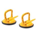 TOMAHAWK® Glass Suction Cup 1 Head for Lifting and Moving Heavy Glass Sheets, Body Panels, Metal, Window Panes, Marble - Glass Lifter Puller, Metal Car Dent Puller with Rubber Vacuum Cup, Pack of 2