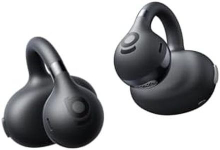 Baseus Bass BC1 Open Ear Earbuds Clip-On Headphones, Open-Ring Comfort with Tri-Curve Snug Clip, Powerful Sound with SuperBass, 4-Mic Clear Calls, IP55 Waterproof, 38H Playtime, Lightweight