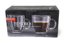 BODUM 10602-10US Coffee Mug, Transparent, 2 Count (Pack of 1)