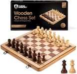 Chess Armory Premium Chess Set - Wooden Board Game with a Portable Wood Case and Secure Storage for Pieces, Set for Kids and Adults (Beech Wood)