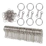 100PCS Metal Keyring Blanks Split 25mm Sliver Key Chain Rings Kit for Home Car Keychains, Lanyards, Gifts and Other Crafts Jewelry Making,Keyring Rings