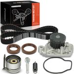 A-Premium Engine Timing Belt Kit with Water Pump, Tensioner, Crankshaft Seal, Camshaft Seal Replace# TCKWP312 TKH-003 91213P2FA01 Compatible with Honda Civic 2001-2005 Acura EL 2001-2005 L4 1.7L SOHC