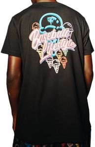 Baseball Lifestyle 101 Ice Cream Youth Tee for Boys - Cosmic Cone Crunch, Soft 60/40 Blend, Breathable, Side-Seamed, Size YM