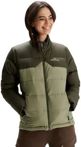 Kathmandu Epiq Womens Down Puffer 600 Fill Warm Outdoor Winter Jacket Women's Beech/Dark Moss 16