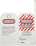 Master Lock 497ABLC Heavy Duty English/French "Danger-Do Not Operate" Tag, Polyester, 5.75", 3" (Pack of 12)